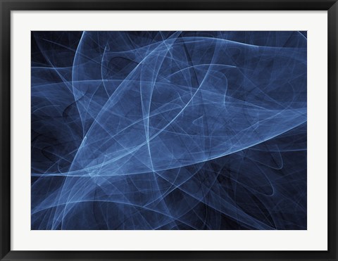 Framed Abstract Blue Two Print