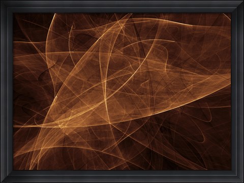 Framed Abstract Gold Two Print