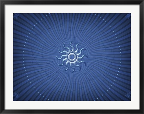 Framed Blue Star Print