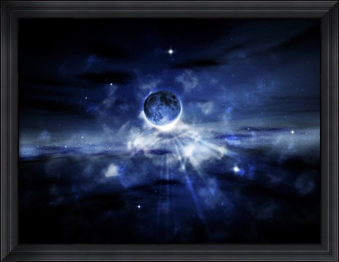 Framed Blue Planet Print