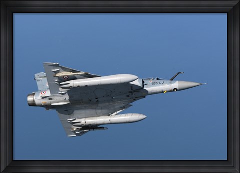 Framed Mirage 2000C of the French Air Force (bottom view) Print