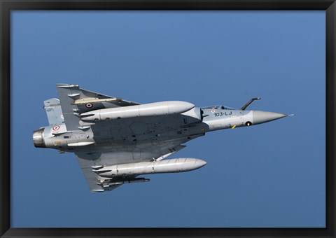 Framed Mirage 2000C of the French Air Force (bottom view) Print