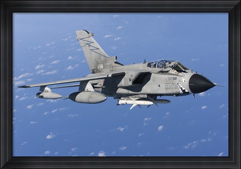 Framed Italian Air Force Tornado IDS armed with AGM-88 HARM missiles Print