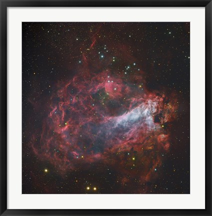 Framed Omega Nebula in Sagittarius Print