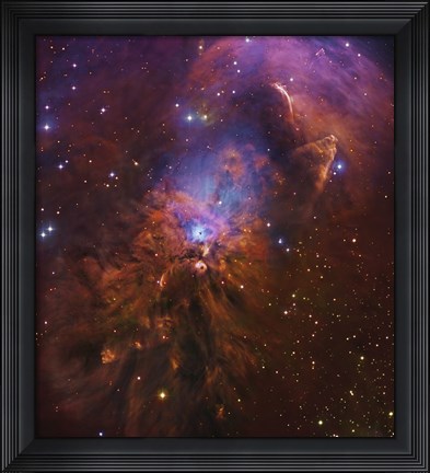 Framed Bright Reflection Nebula in Orion Print