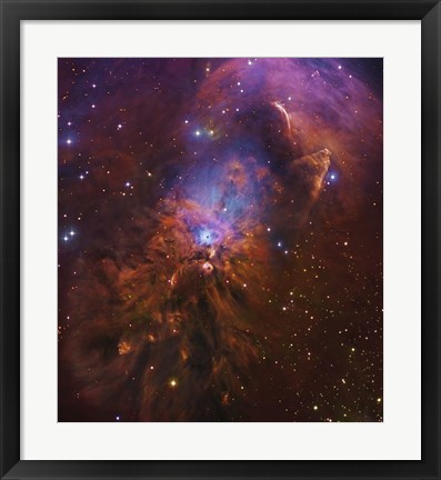 Framed Bright Reflection Nebula in Orion Print