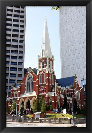 Framed Albert Street Uniting Church, Brisbane, Queensland, Australia Print