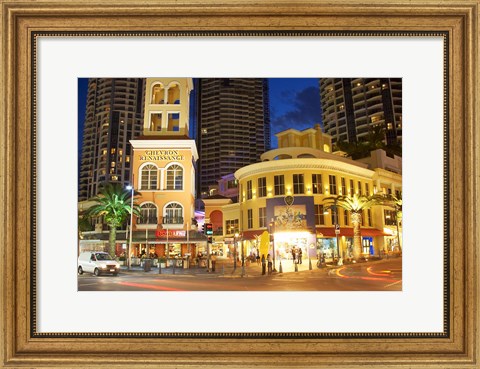 Framed Chevron Renaissance Mall, Surfers Paradise, Gold Coast, Queensland, Australia Print