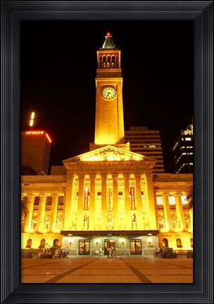 Framed City Hall, King George Square, Brisbane, Queensland, Australia Print