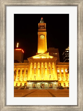 Framed City Hall, King George Square, Brisbane, Queensland, Australia Print
