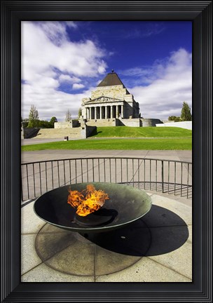 Framed Eternal Flame, Shrine of Rememberance, Melbourne, Victoria, Australia Print