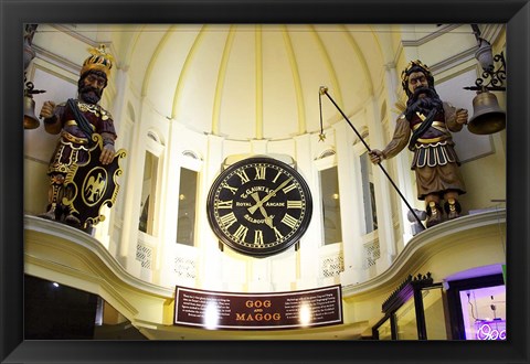 Framed Gog and Magog, Royal Arcade, Melbourne, Victoria, Australia Print