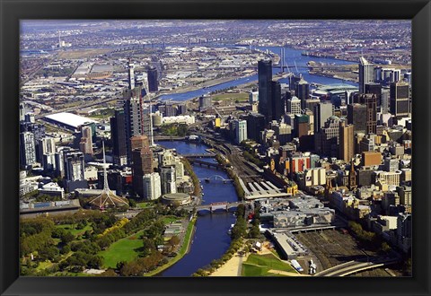 Framed Melbourne CBD and Yarra River, Victoria, Australia Print