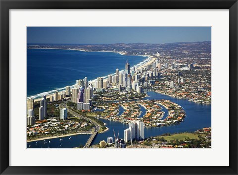 Framed Nerang River, Surfers Paradise, Gold Coast, Queensland, Australia Print