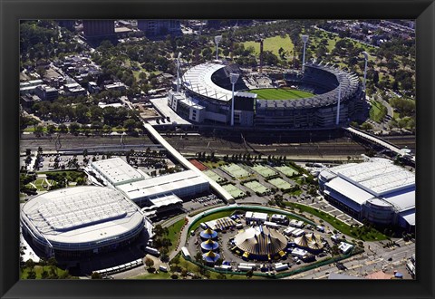 Framed Rod Laver Arena and Melbourne Cricket Ground, Melbourne, Victoria, Australia Print