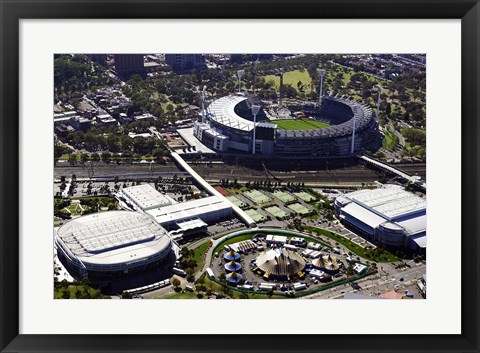 Framed Rod Laver Arena and Melbourne Cricket Ground, Melbourne, Victoria, Australia Print