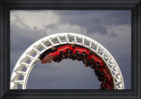 Framed Rollercoaster, Sea World, Gold Coast, Queensland, Australia Print