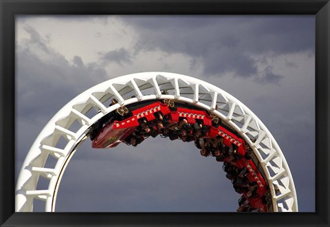 Framed Rollercoaster, Sea World, Gold Coast, Queensland, Australia Print