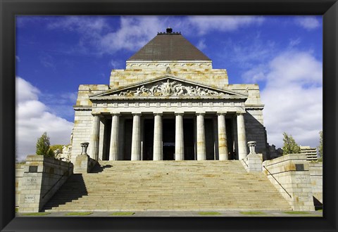 Framed Shrine of Remembrance, Melbourne, Victoria, Australia Print