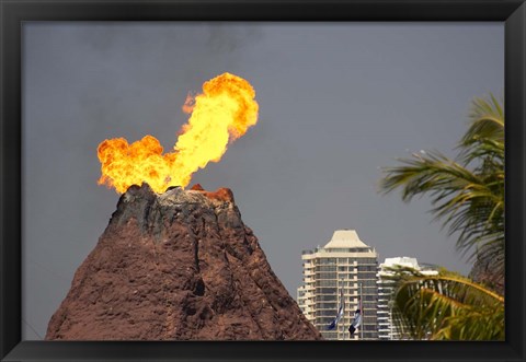 Framed Volcano, Sea World, Gold Coast, Queensland, Australia Print