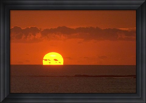 Framed Sunrise, Coolangatta, Gold Coast, Queensland, Australia Print