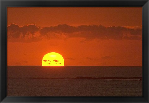 Framed Sunrise, Coolangatta, Gold Coast, Queensland, Australia Print