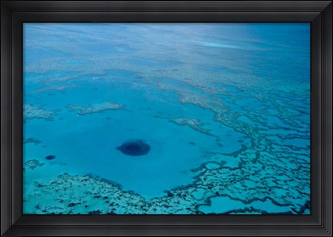 Framed Australia, Great Barrier Reef, Blue Hole Print