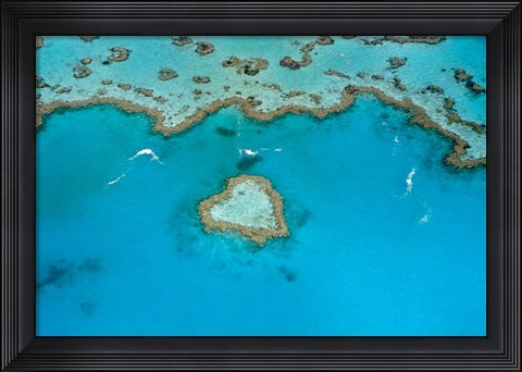 Framed Australia, Whitsunday Islands, Heart Reef Print