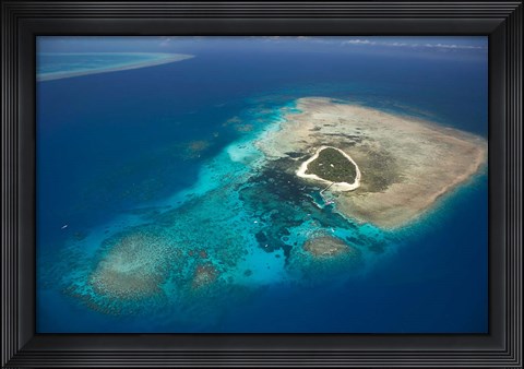 Framed Green Island, Great Barrier Reef, Queensland, Australia Print