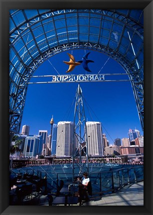 Framed Darling Harbor, Sydney Harbor, Australia Print