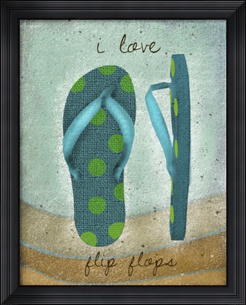 Framed I Love Flip-flops Print
