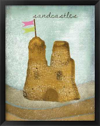 Framed Sandcastles Print