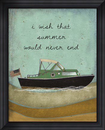 Framed Wish Summer would never end Print