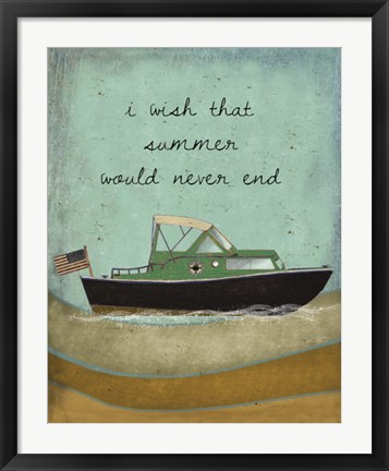 Framed Wish Summer would never end Print