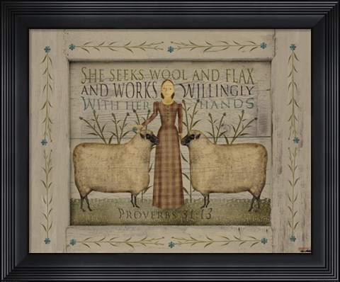 Framed She Seeks Print