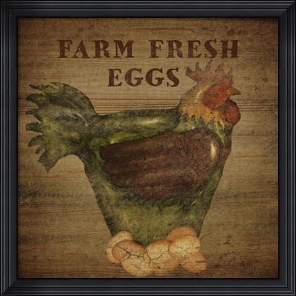 Framed Farm Fresh Eggs Print
