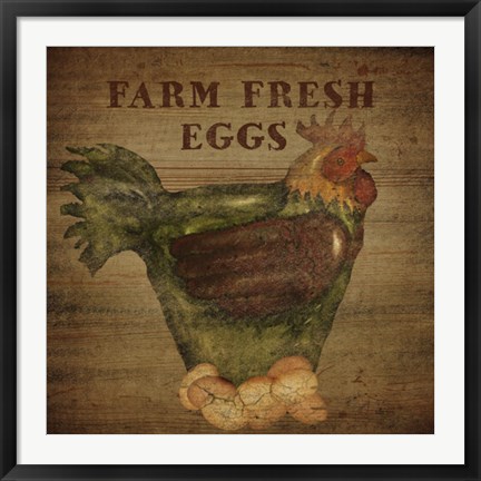 Framed Farm Fresh Eggs Print