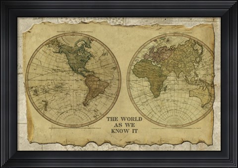 Framed Antique Map I Print