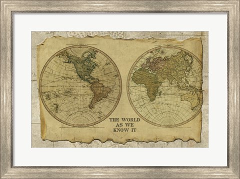 Framed Antique Map I Print