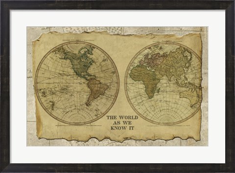 Framed Antique Map I Print