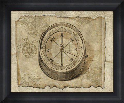 Framed Antique Map II Print