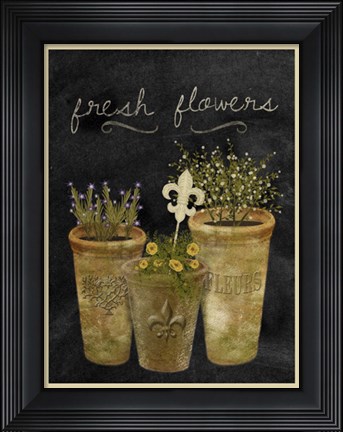 Framed Fresh Flowers I Print