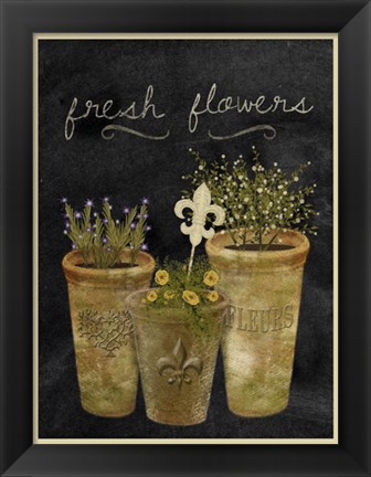 Framed Fresh Flowers I Print