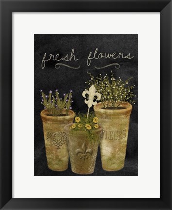 Framed Fresh Flowers I Print