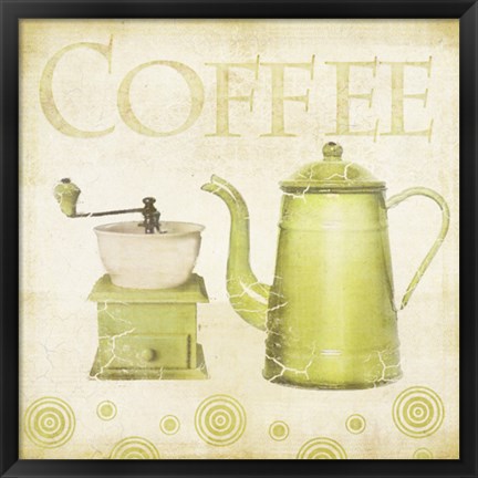 Framed Coffee Retro Print