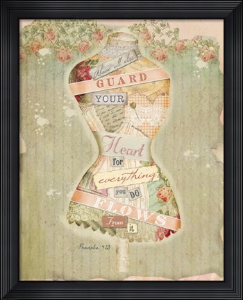 Framed Guard Your Heart II Print