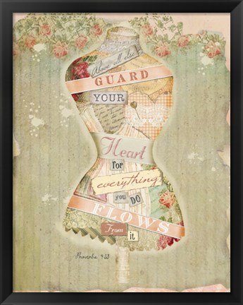 Framed Guard Your Heart II Print