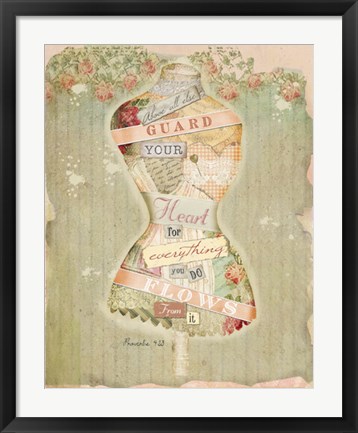 Framed Guard Your Heart II Print