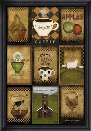 Framed Kitchen Tiles Print