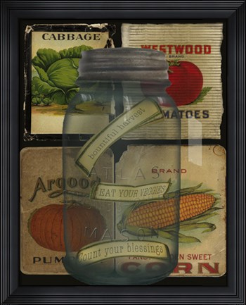 Framed Kitchen Jar Print
